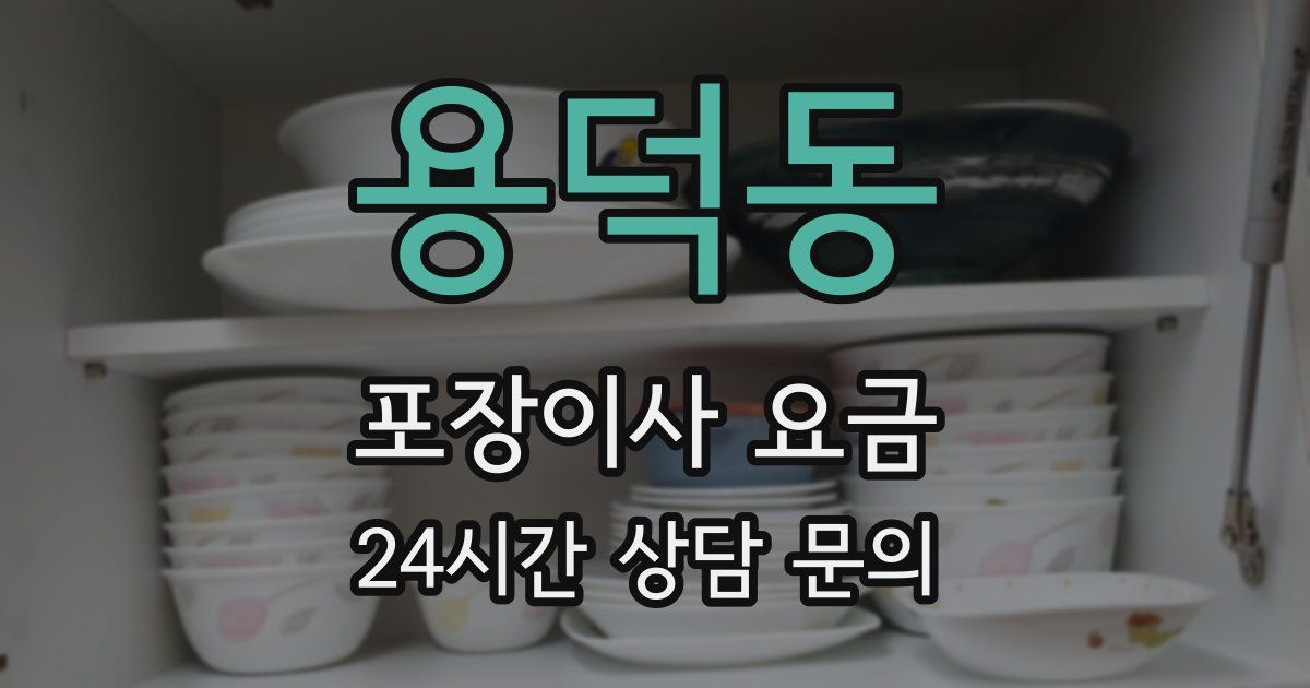 용덕동 포장이사 요금