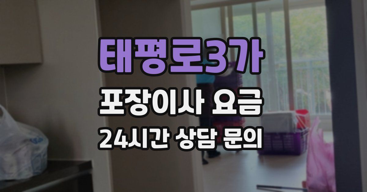 태평로3가 포장이사 요금