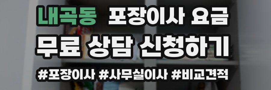 내곡동 포장이사 요금