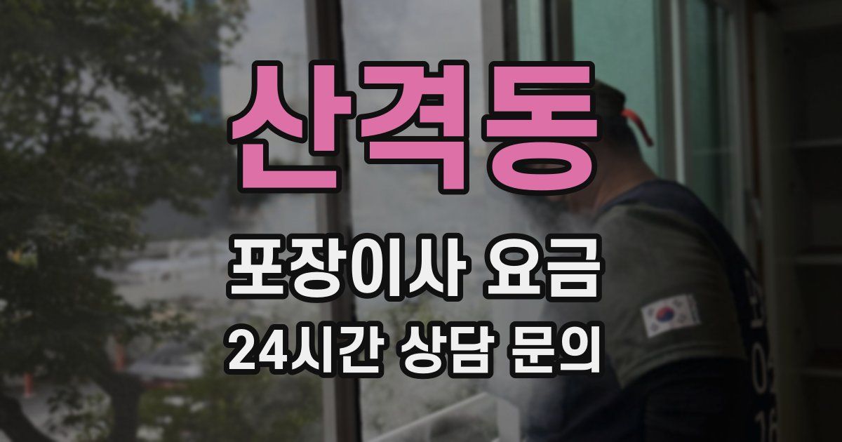 산격동 포장이사 요금