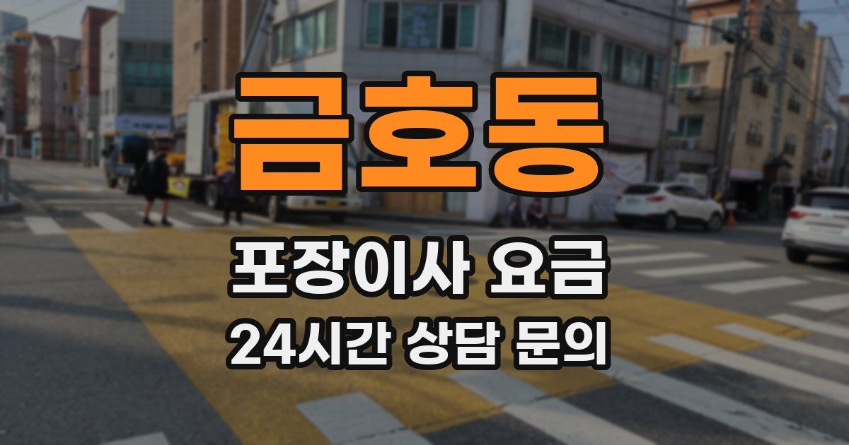 금호동 포장이사 요금