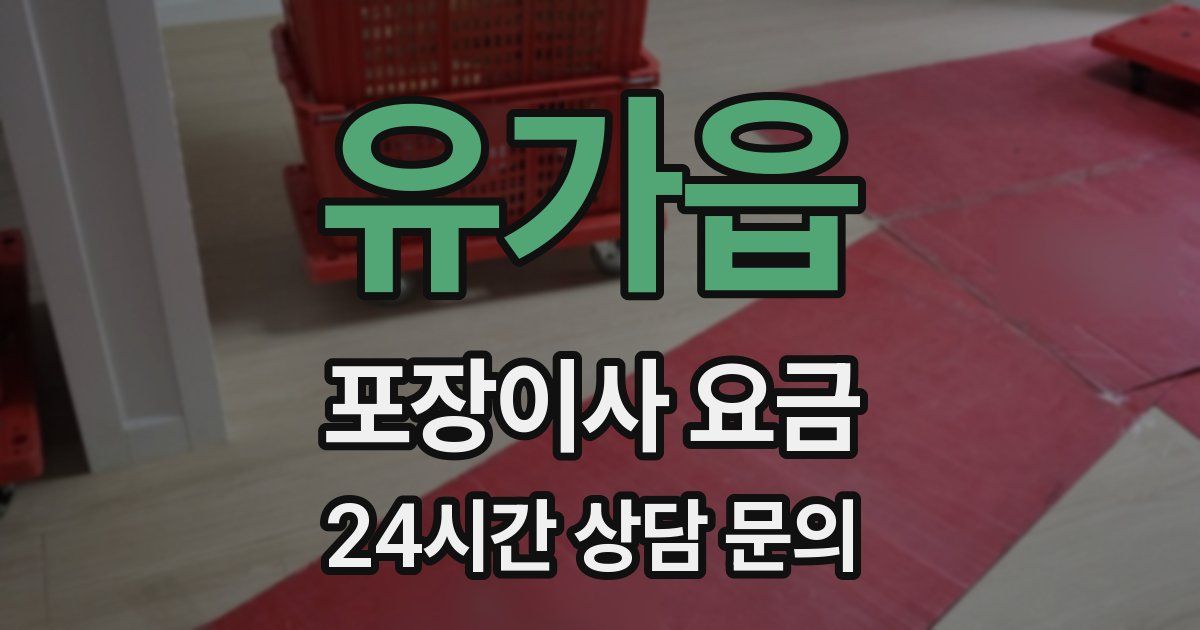 유가읍 포장이사 요금