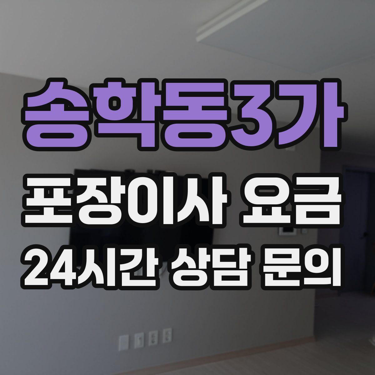 송학동3가 포장이사 요금