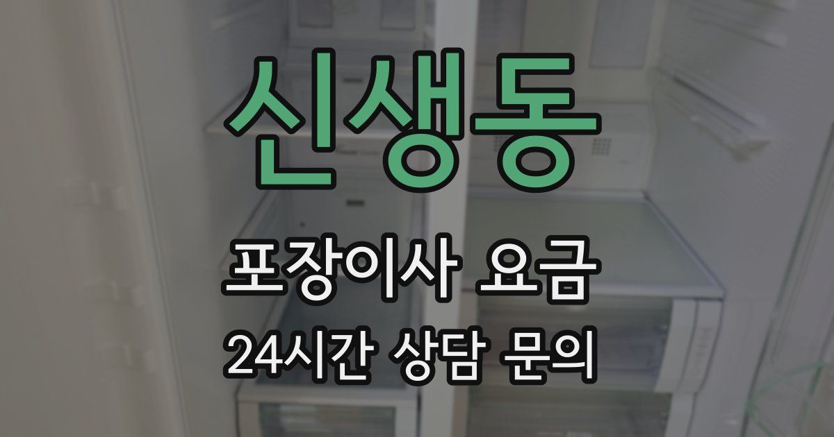 신생동 포장이사 요금