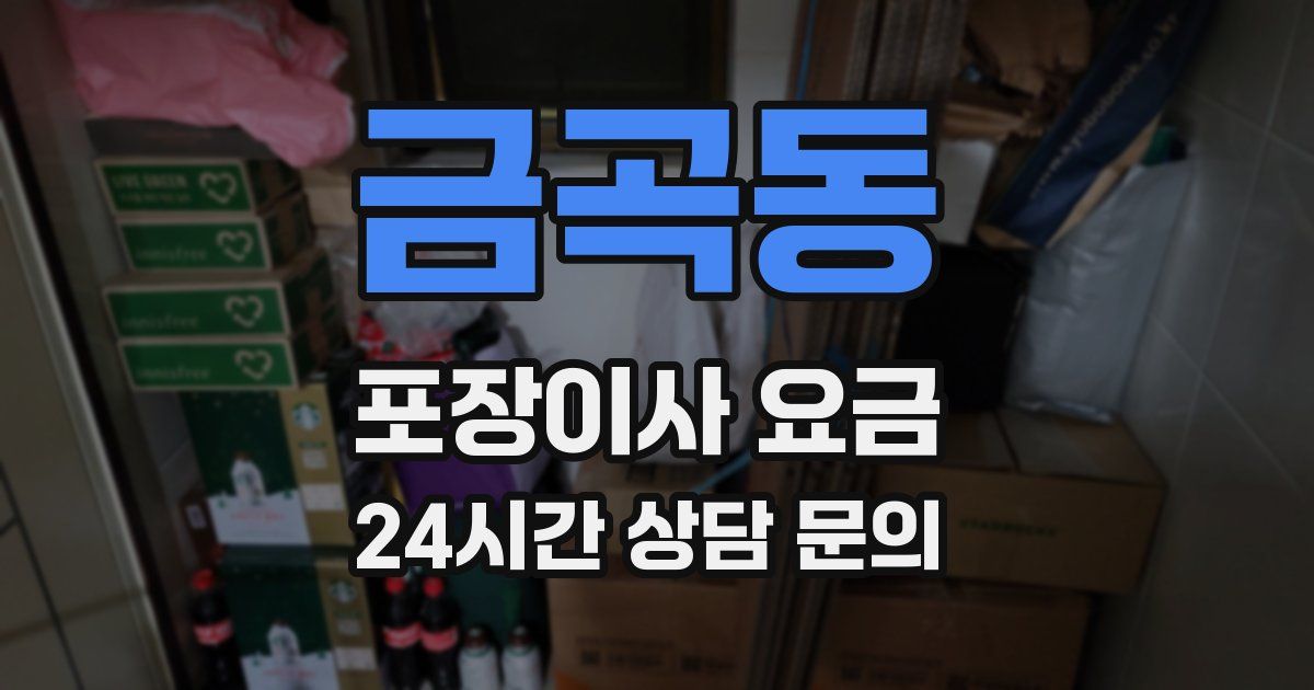 금곡동 포장이사 요금