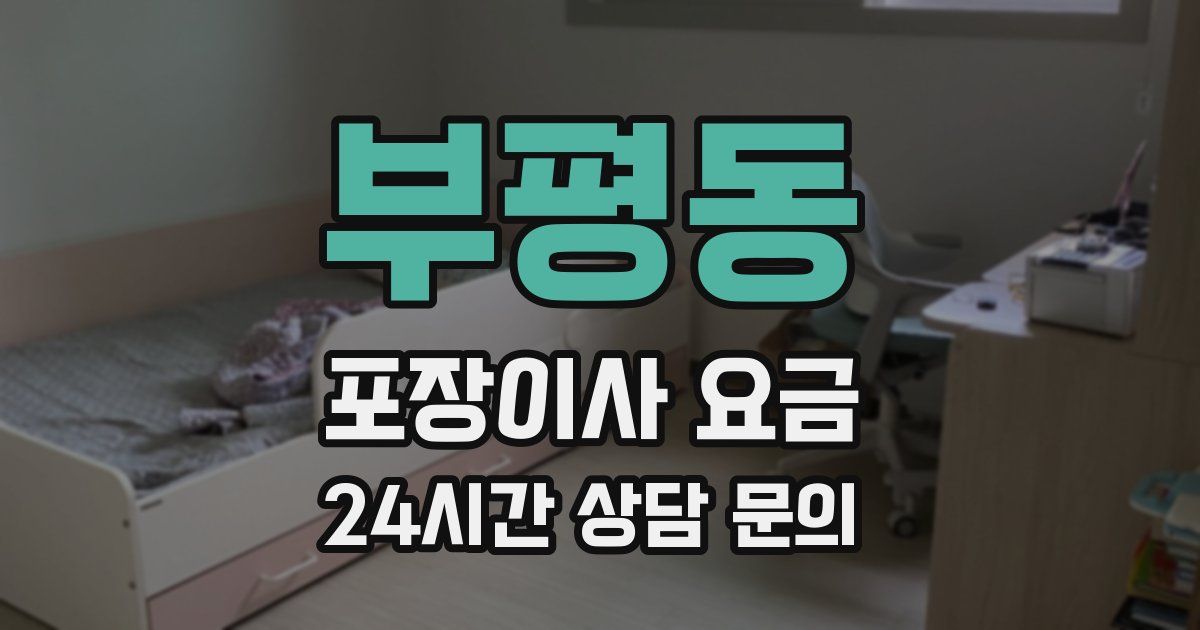 부평동 포장이사 요금