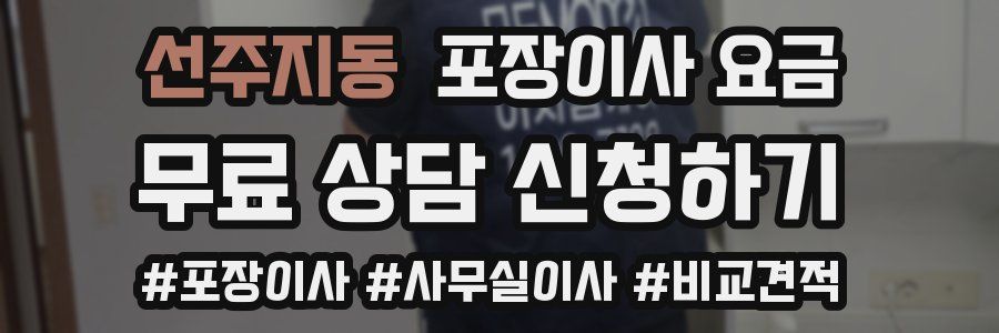 선주지동 포장이사 요금