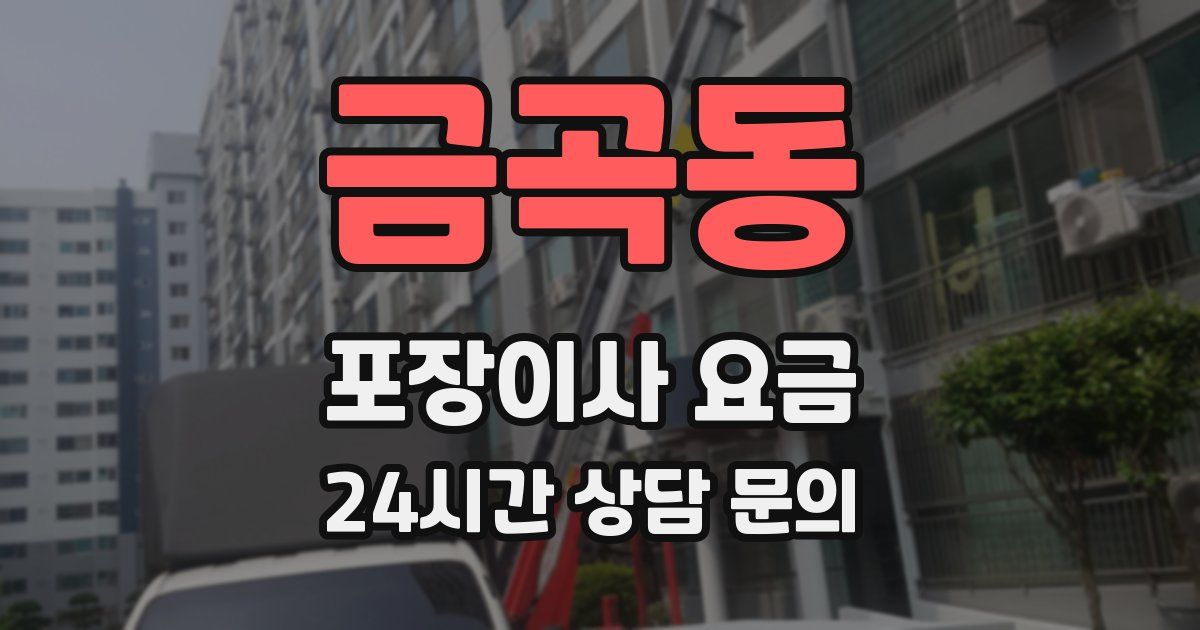 금곡동 포장이사 요금