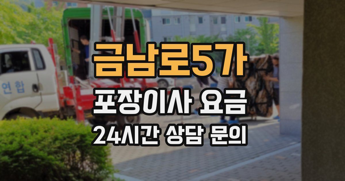 금남로5가 포장이사 요금