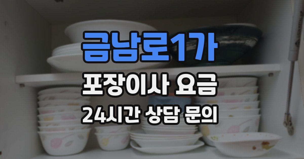 금남로1가 포장이사 요금