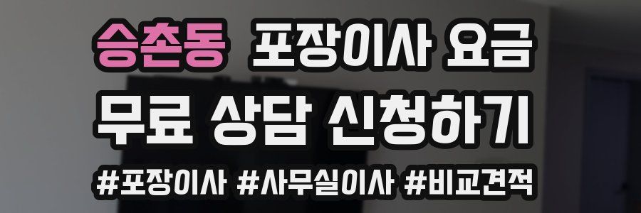 승촌동 포장이사 요금