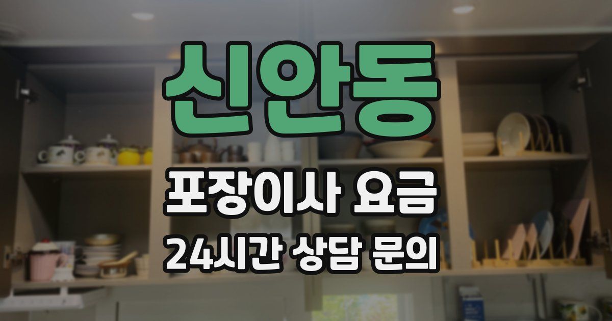 신안동 포장이사 요금