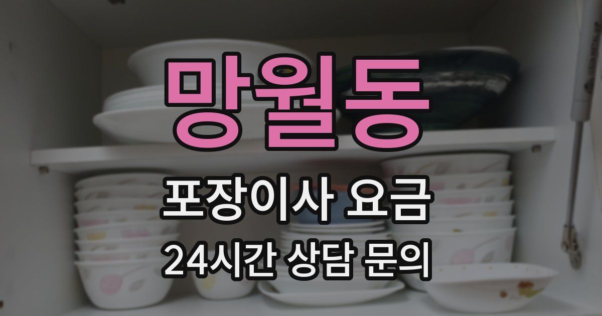 망월동 포장이사 요금