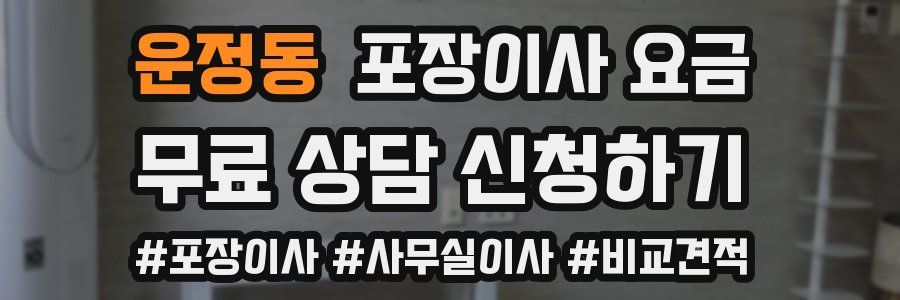 운정동 포장이사 요금