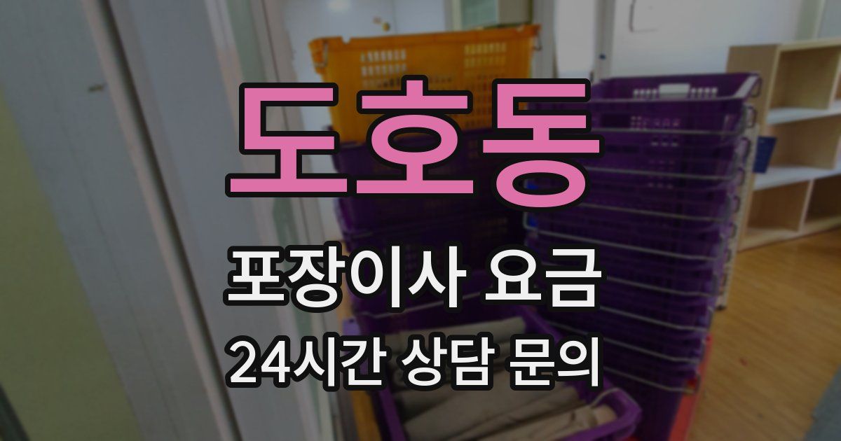 도호동 포장이사 요금