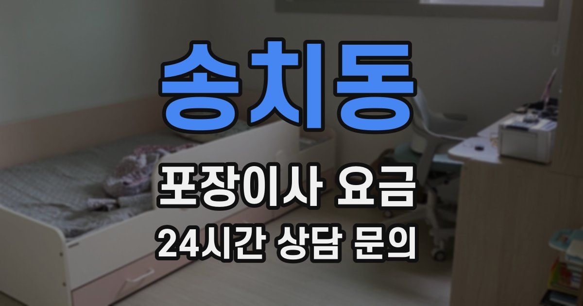 송치동 포장이사 요금
