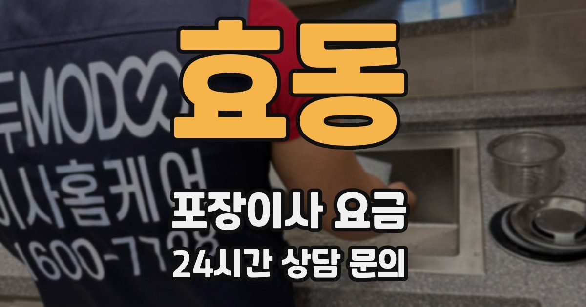 효동 포장이사 요금