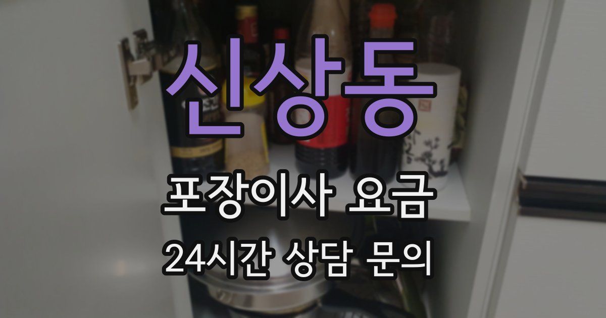 신상동 포장이사 요금