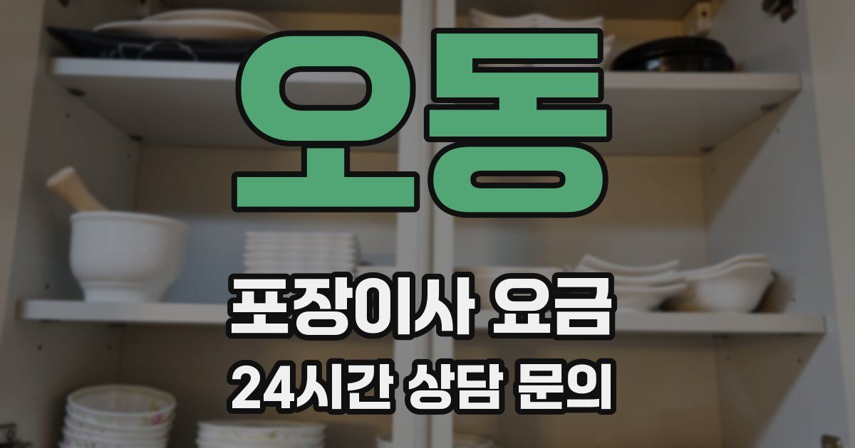 오동 포장이사 요금