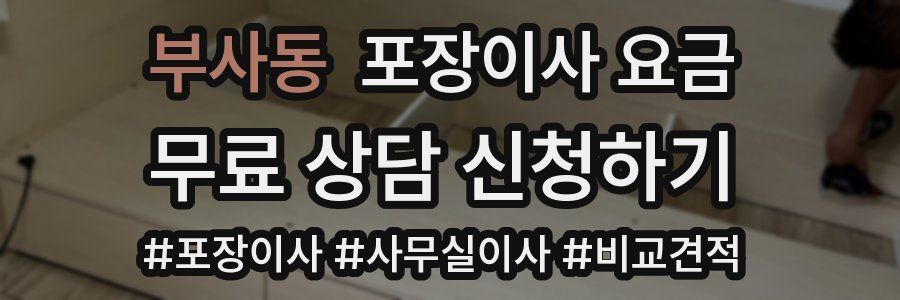 부사동 포장이사 요금