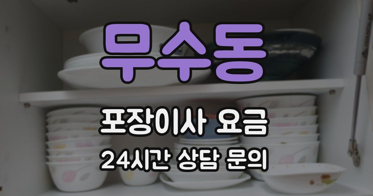 무수동 포장이사 요금