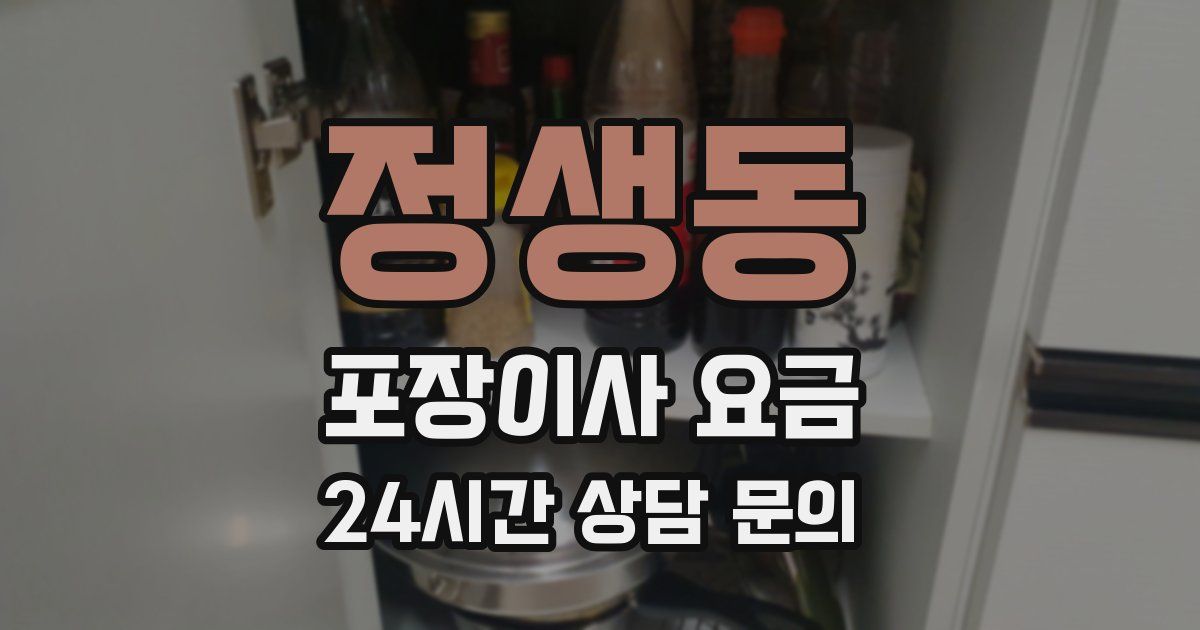 정생동 포장이사 요금