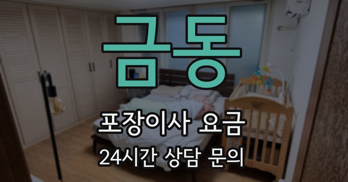 금동 포장이사 요금