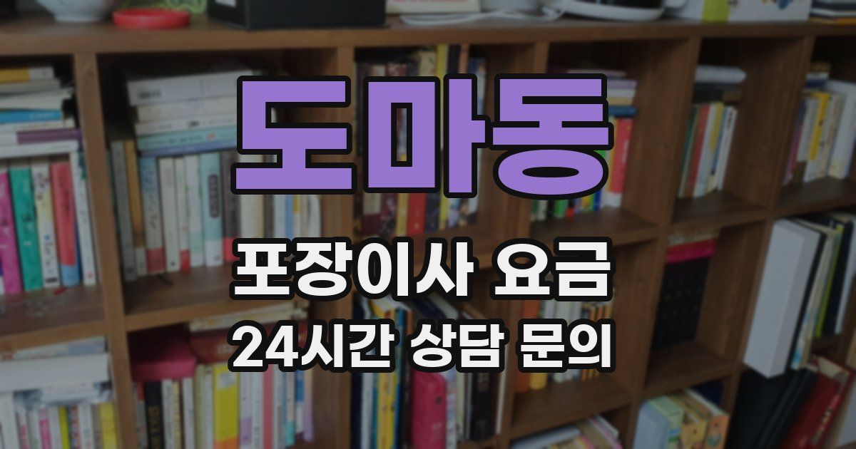 도마동 포장이사 요금