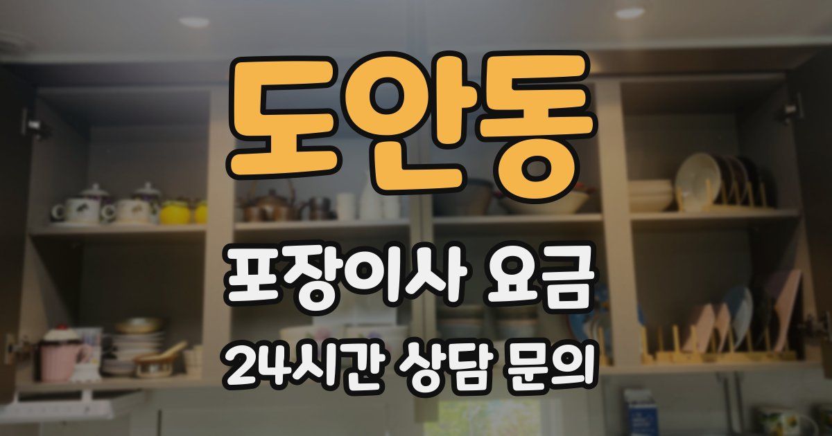 도안동 포장이사 요금