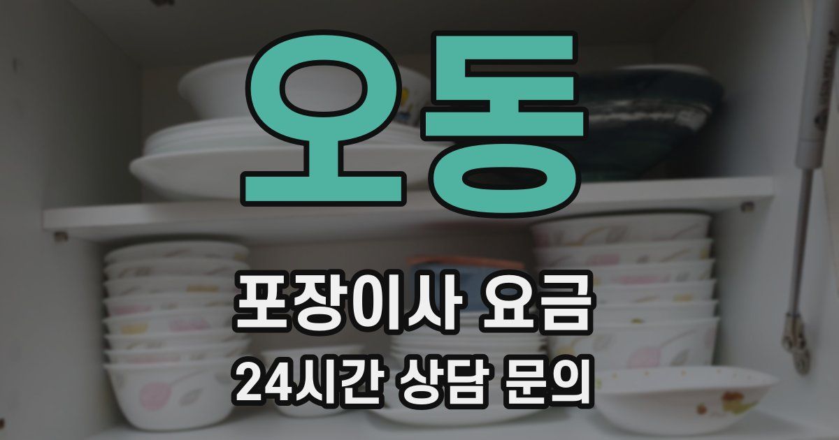 오동 포장이사 요금