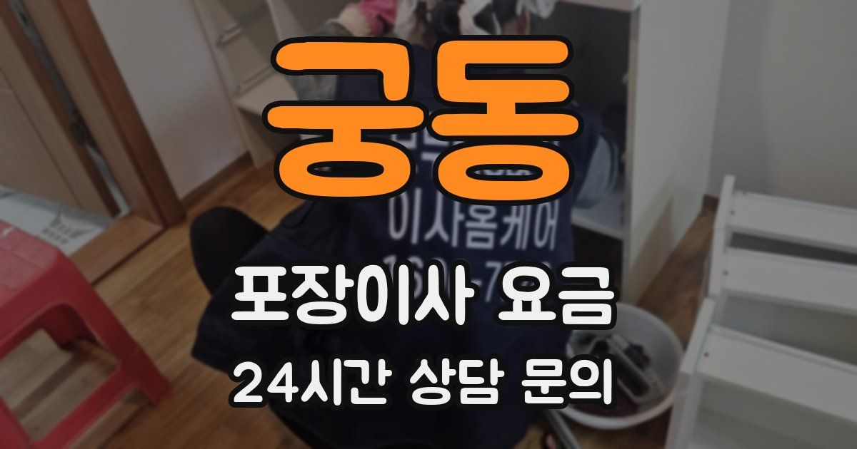 궁동 포장이사 요금