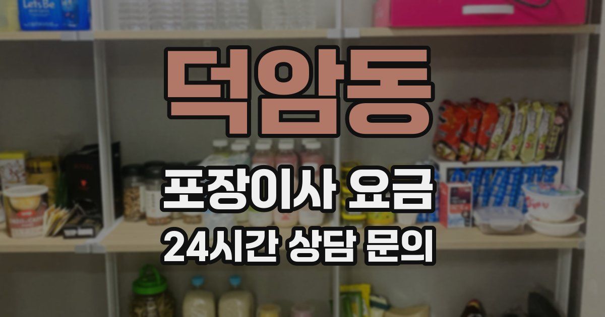 덕암동 포장이사 요금