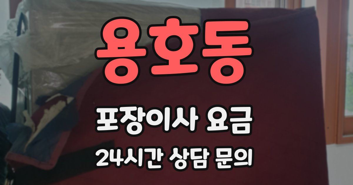 용호동 포장이사 요금