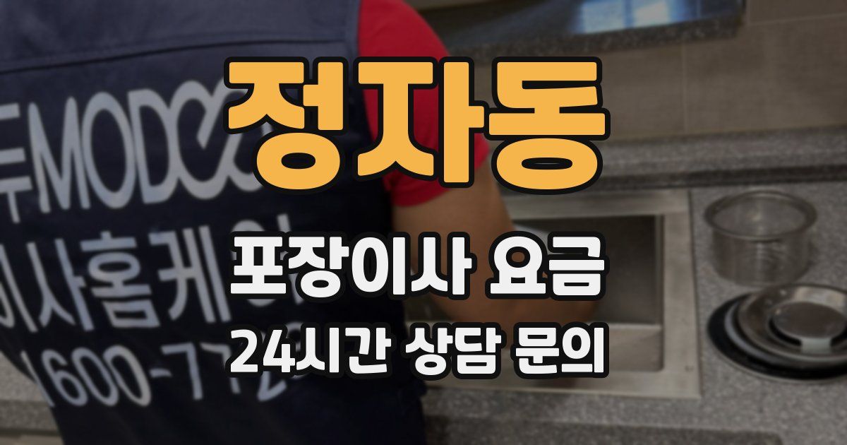 정자동 포장이사 요금