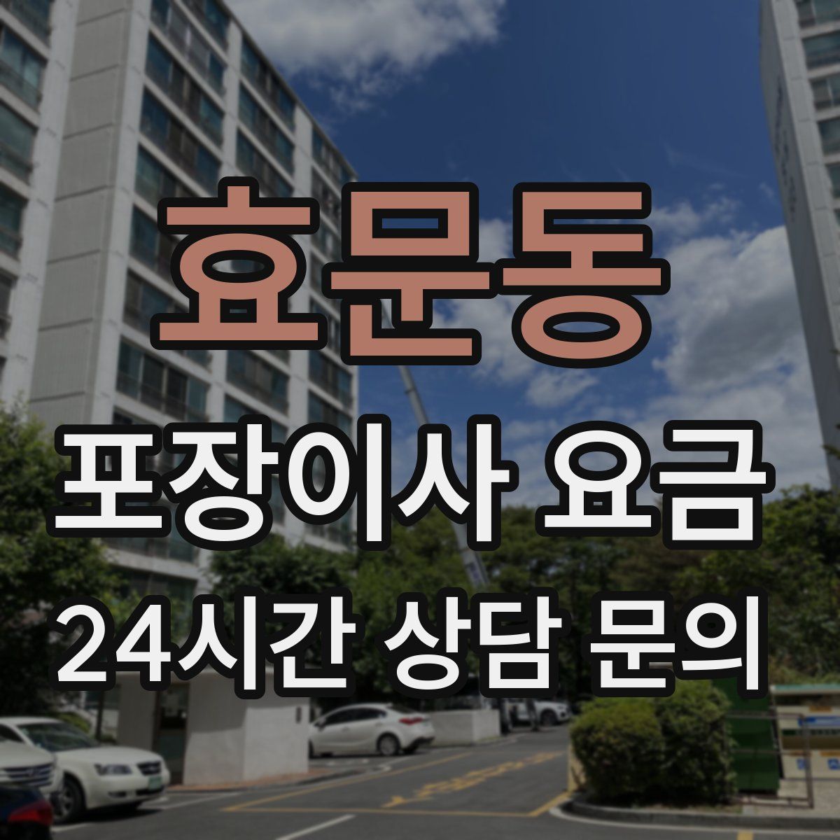 효문동 포장이사 요금