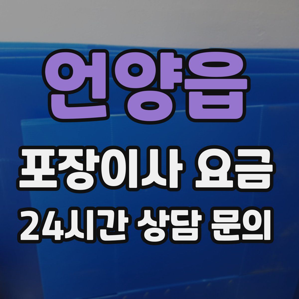 언양읍 포장이사 요금