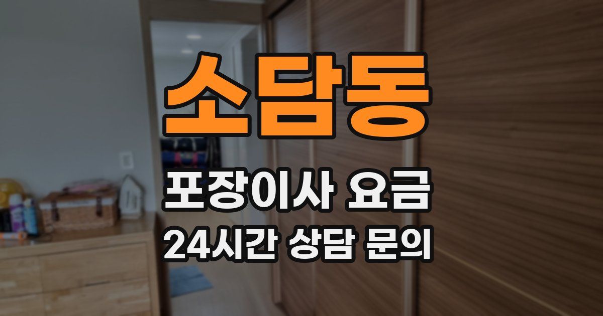 소담동 포장이사 요금