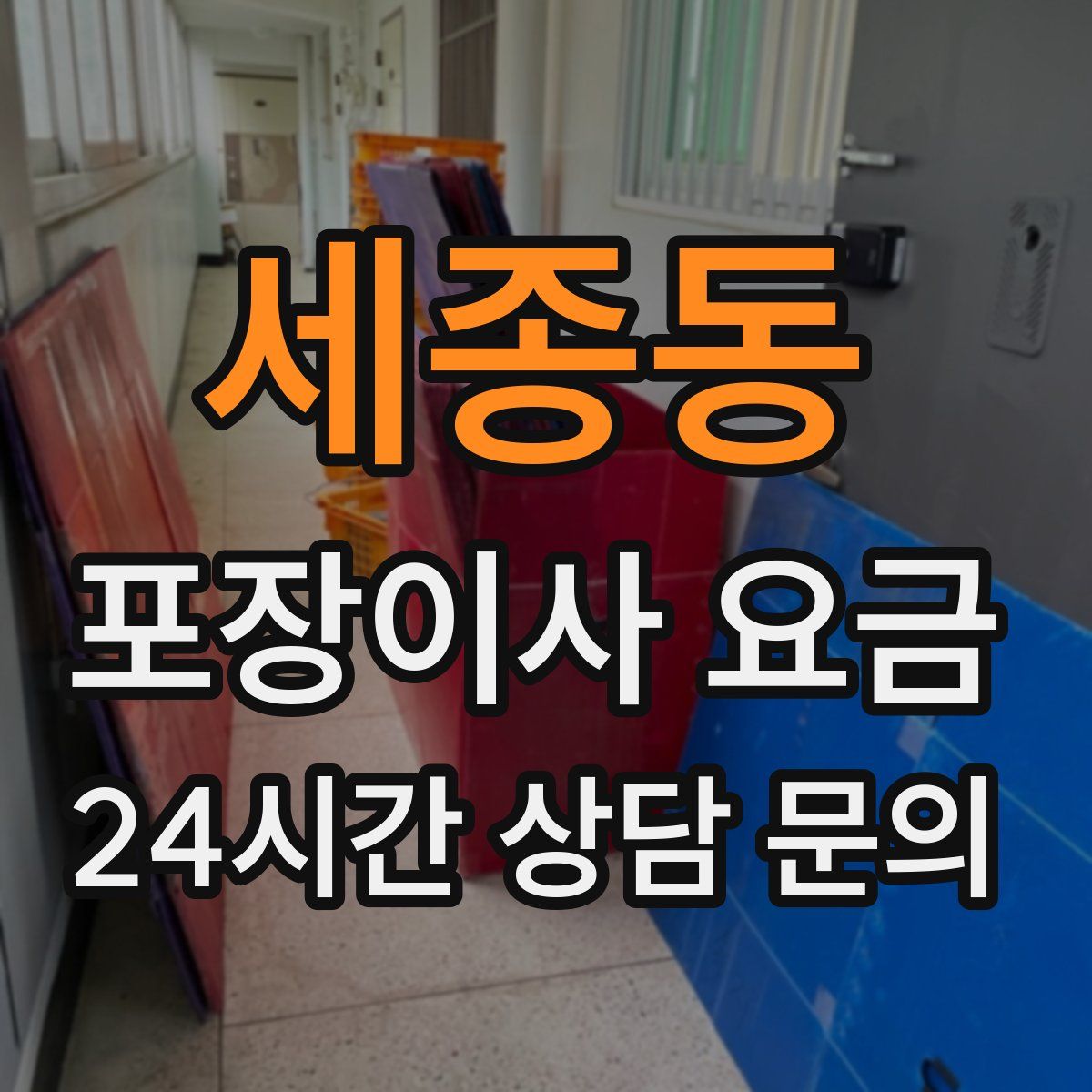 세종동 포장이사 요금