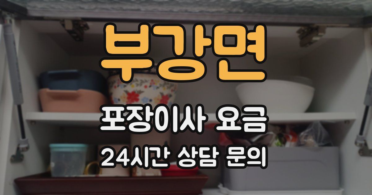 부강면 포장이사 요금