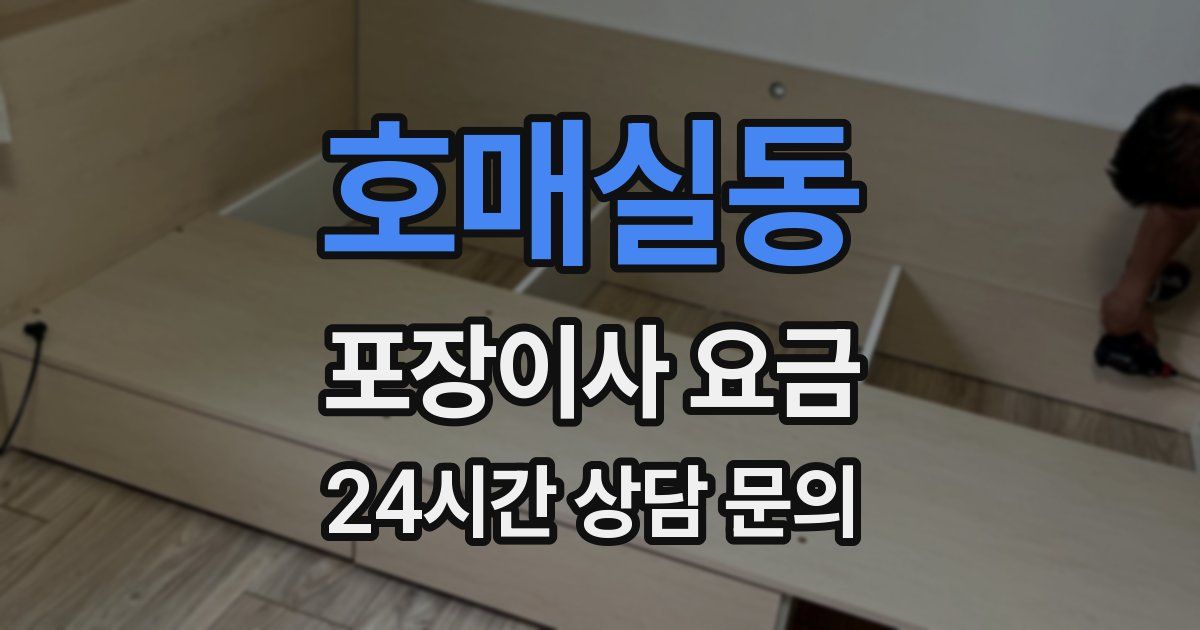 호매실동 포장이사 요금