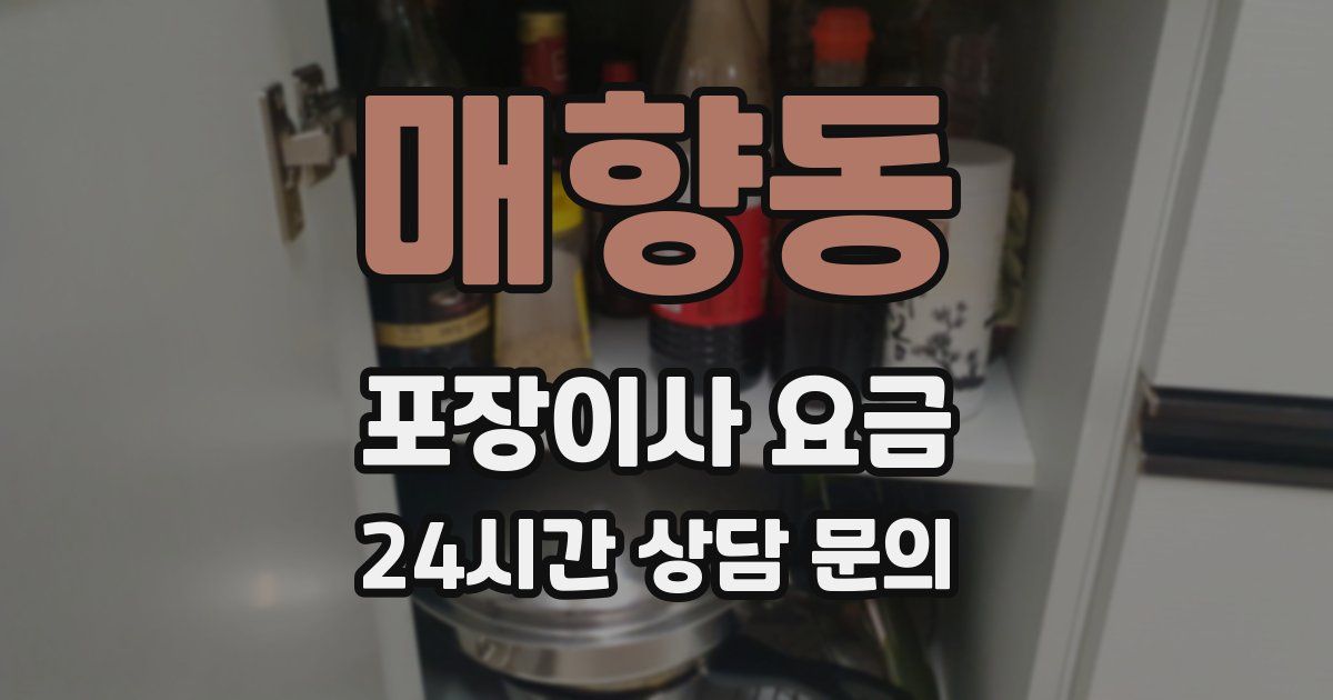 매향동 포장이사 요금