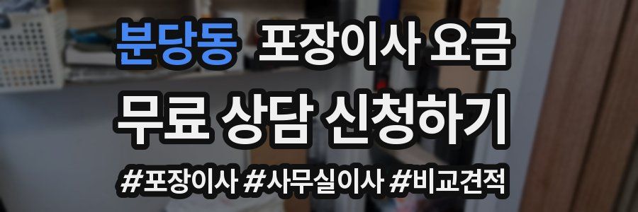 분당동 포장이사 요금