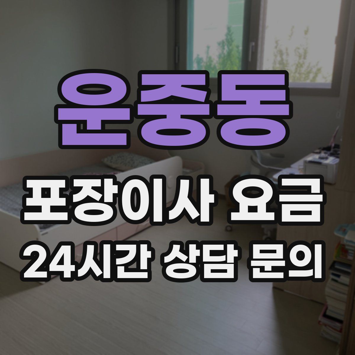 운중동 포장이사 요금