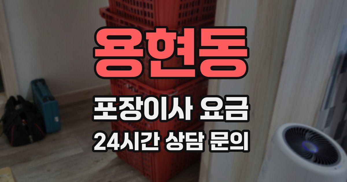 용현동 포장이사 요금