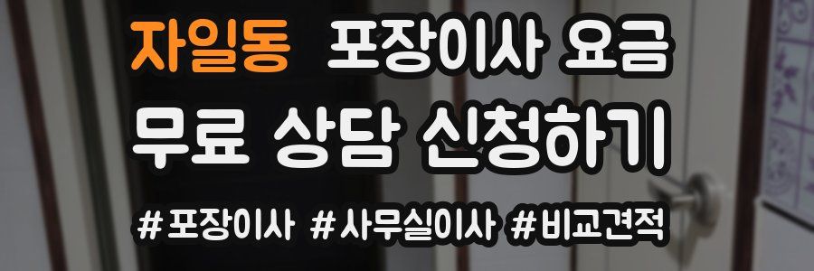 자일동 포장이사 요금