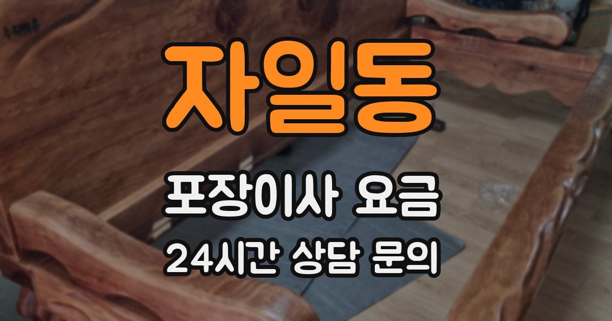 자일동 포장이사 요금