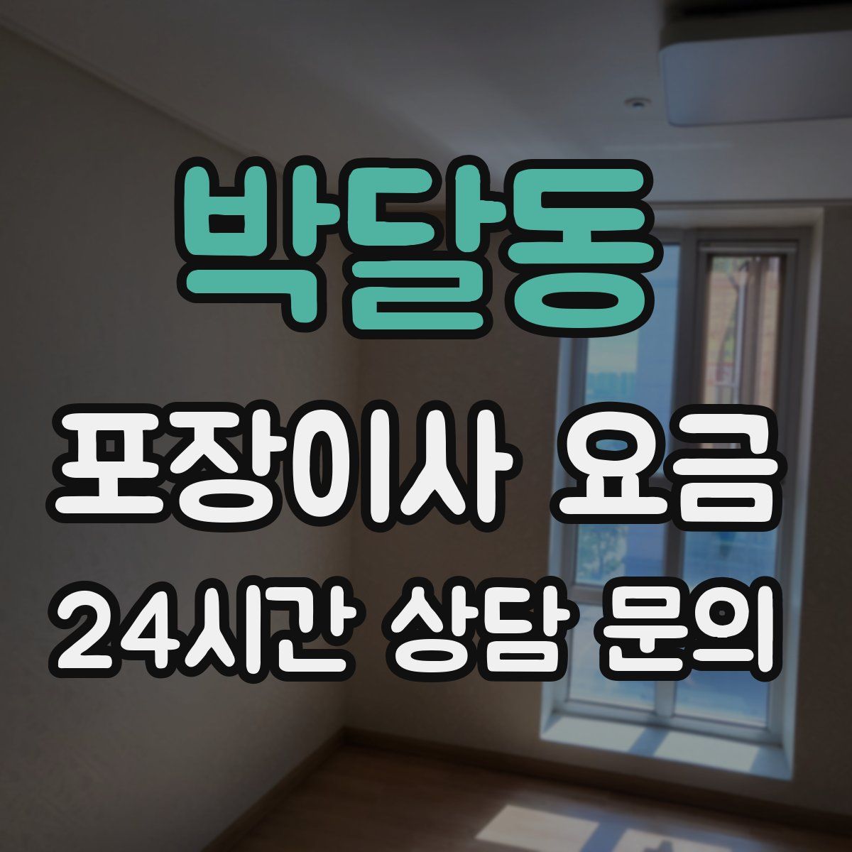 박달동 포장이사 요금