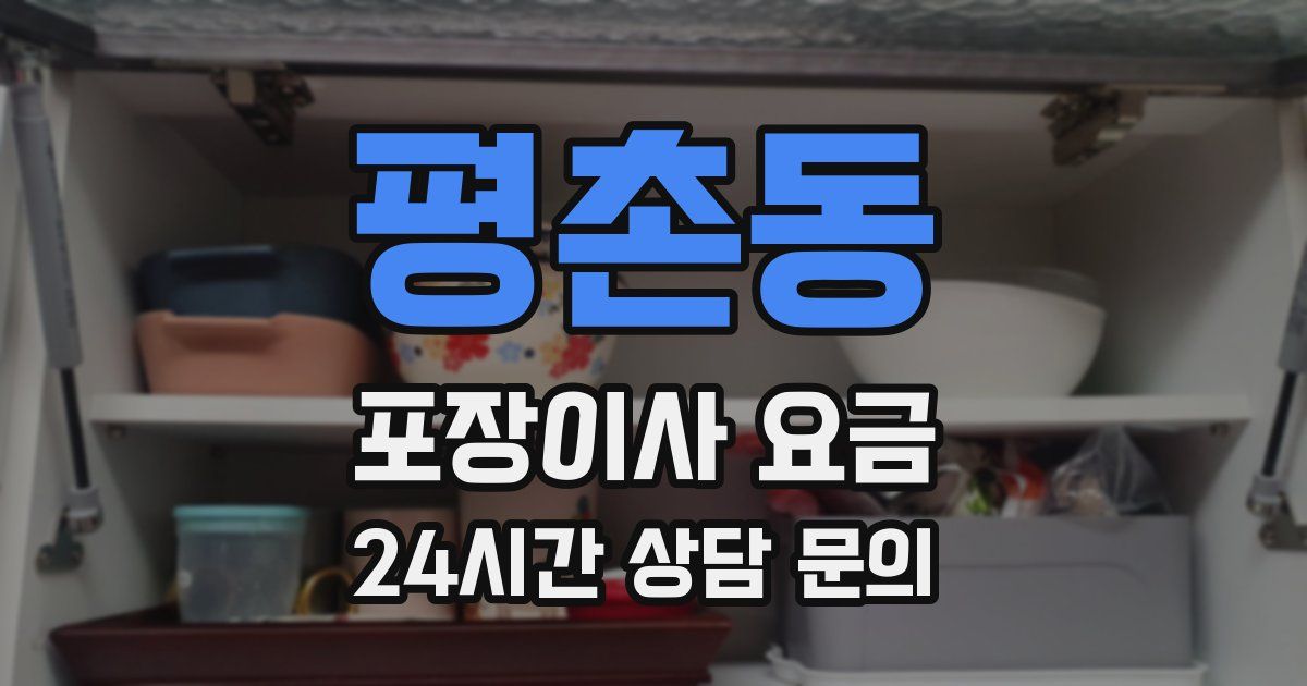 평촌동 포장이사 요금