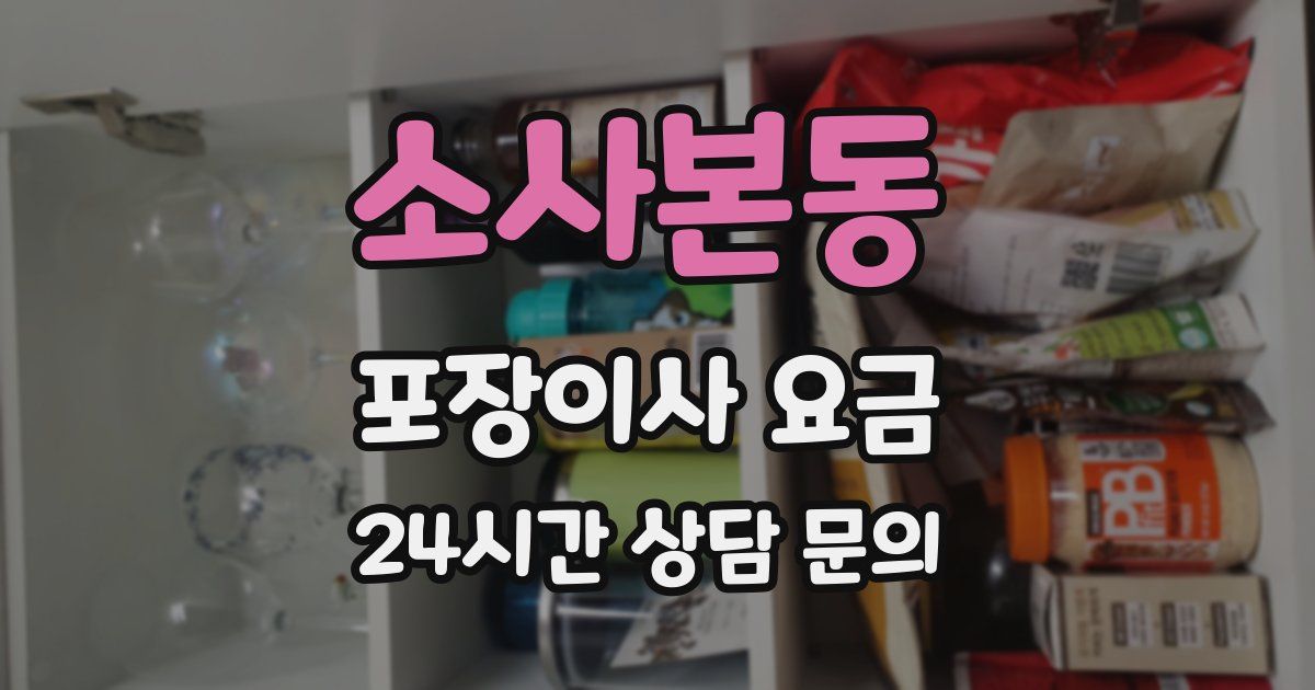 소사본동 포장이사 요금