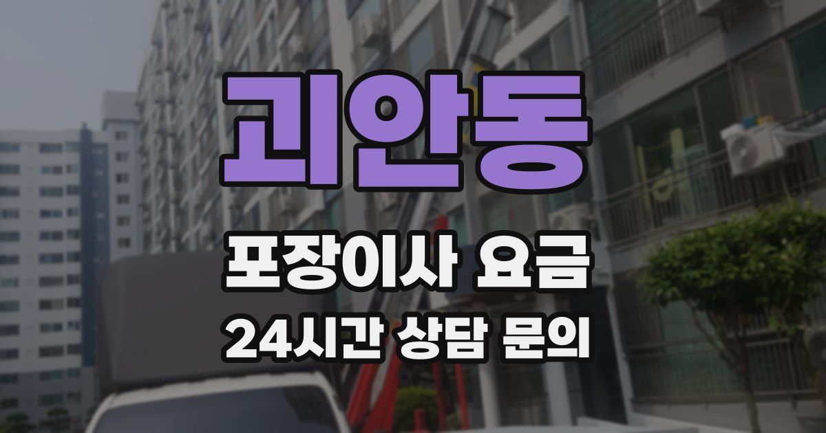 괴안동 포장이사 요금